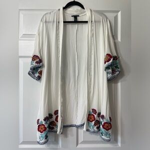 ✨white and floral kimono ✨